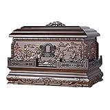 Urnen für menschliche Asche aus Holz, für Erwachsene, menschliche Gedenkglas, Soulmates Together Forever (Ebenholz, 1200 Kubikzoll)