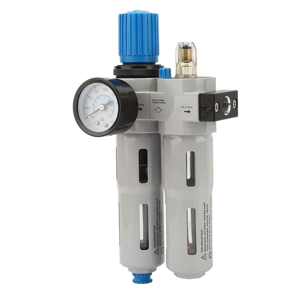 Regulador de presión de filtro G1/4 `` herramienta de trampa de humedad regulador de filtro de aire lubricador combinado para herramientas de aire de compresor