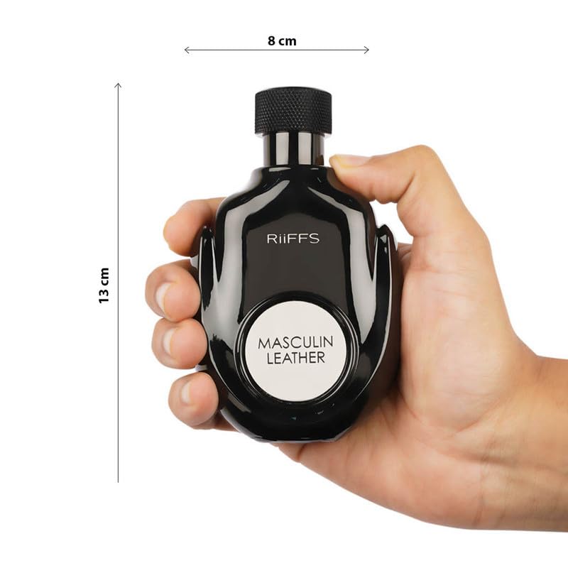Image of RiiFFS Masculine Leather Perfume for Men | Strong & Classic Scent | Cruelty-Free, Long-Lasting Eau De Parfum | Premium Gift, 100ml