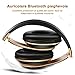 immagine 26S Over-ear Wireless Cuffie, Cuffie Wireless Bluetooth Cuffie Wireless Stereo Pieghevoli ad Alta Fedeltà, Microfono Incorporato, Micro SD/TF, FM (per iPhone/Samsung/iPad/PC) (Oro nero)