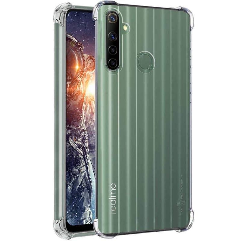 Image of Case Creation New Realme Narzo 20a Premium Imported Quality 0.3mm Crystal Clear Totu Silicone Transparent Flexible Soft Corner Protection with TPU Slim Back Case Color Cover for Oppo Realme Narzo 20a