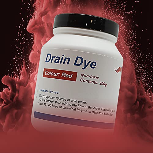 Teinture traceur pour détection de fuite 200 gr - Teinture pour la détection des fuites piscine - liquide détecteur de fuites - Très efficace, utilisation très simple (Rouge) – vue 2