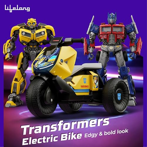 Image of Lifelong Transformers Kids Electric Bike | Rechargeable 6V Battery Kids EV Ride On with Foot Accelerator | Built-in Music with Bluetooth, USB Connectivity | BIS Certified EV Bike for 2-5 Yrs (LLEV999)