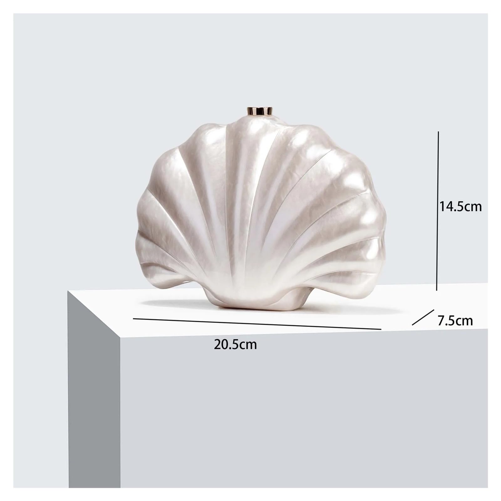 Donna Shell Clutch Borsa a tracolla da donna, borsa sera, festa, ballo, di lusso, sposa per Vacanze Giornaliere