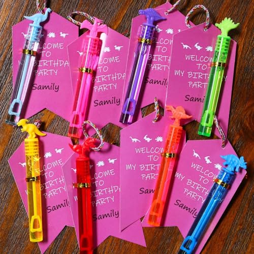 image for MAPIXO 32 Pack Bubble for Kids Party Favors, 8 Style Mini Bubble Wands