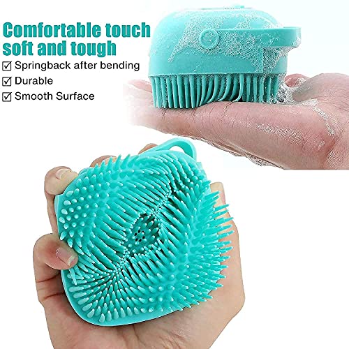Image of Silicone Hair Scalp Massage & Bathing Brush For Cleaning Body Silicon Wash Scrubber Cleaner Massager For Shampoo Soap Softener Skin Care Brushes For Shower Bathroom Men Women