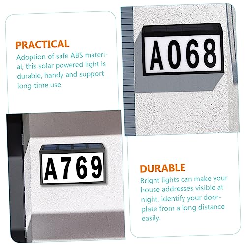 Numéros d'adresse sur la maison rétro-éclairé LED noir NUOBESTY