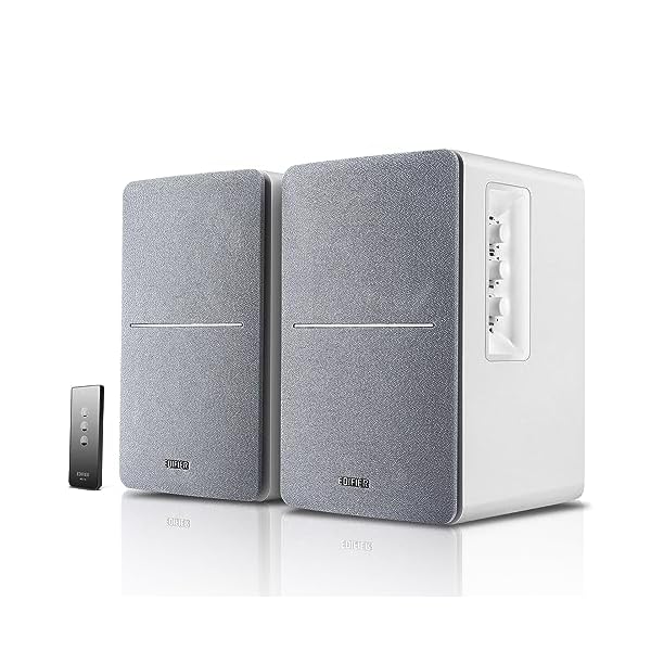 Edifier R1280T Powered Bookshelf Speakers – 2.0 Active Near Field Monitors – Studio Monitor Speaker – White Enclosure – 42 Watts RMS