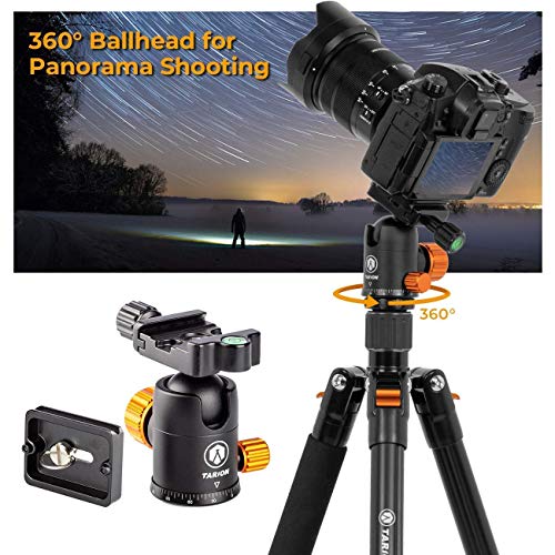 Tarion Camera Backpack + Travel Tripod With Ball Head | Waterproof Camera Bag With 15.6 Inch Laptop Compartment + 61In Aluminium Camera Tripod Monopod For Dslr Slr Mirrorless Cameras #TOP5