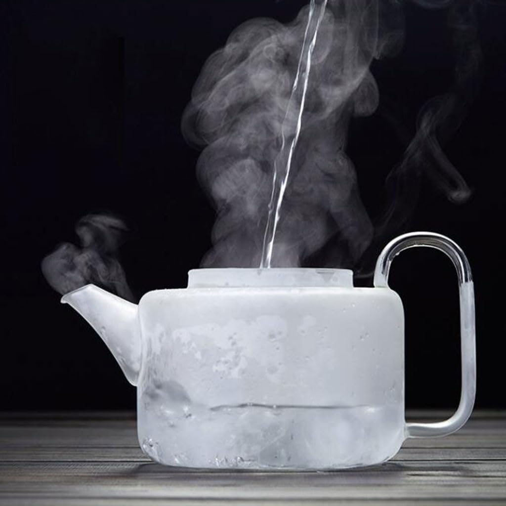 Czajnik do herbaty klasyczny przezroczysty szklany czajniczek do domu duża pojemność herbata owocowa czajnik zestaw do herbaty z uchwytem zaparzacz do herbaty 1050 ml łatwy w użyciu (z