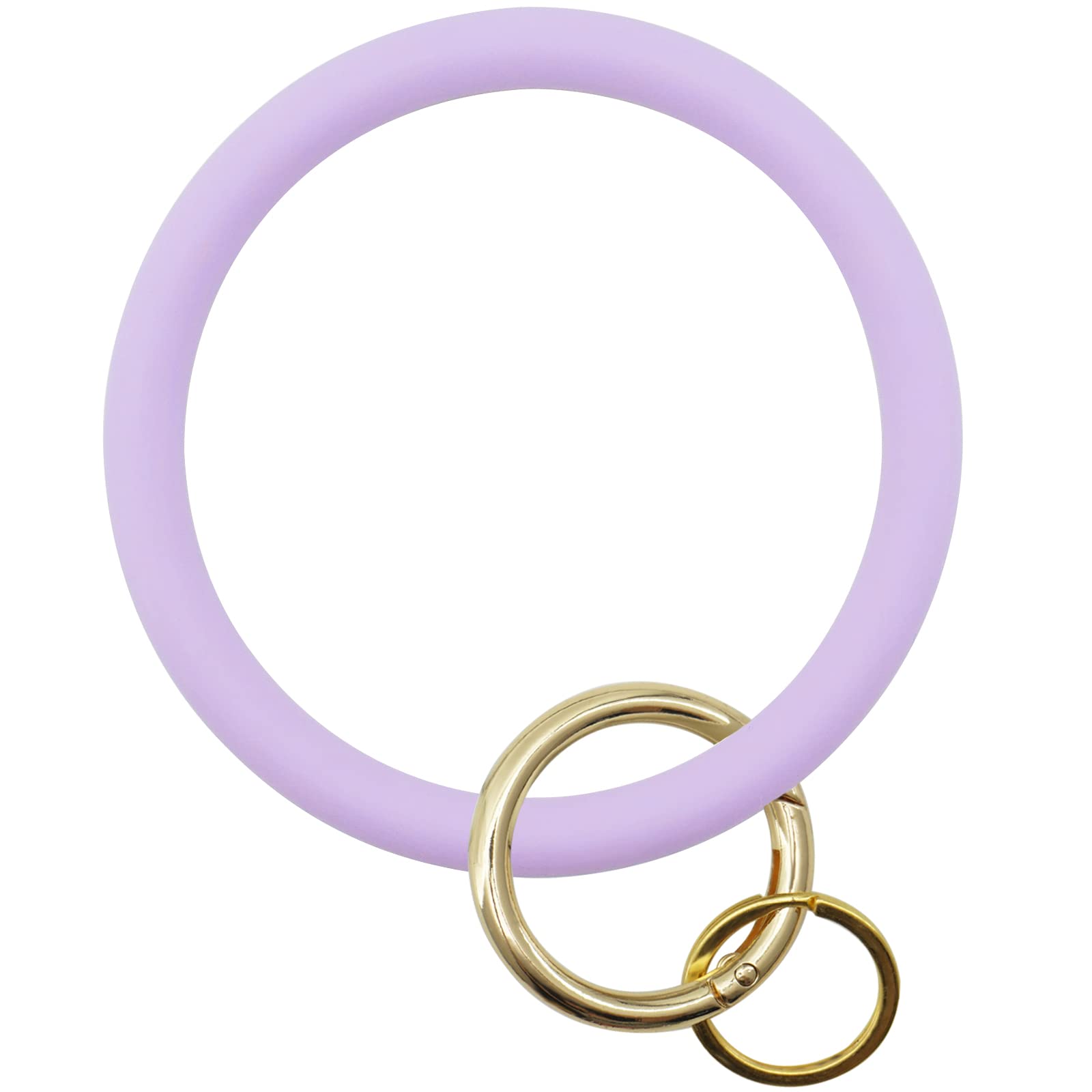 Wristlet Keychain Circle Silicone Bangle Keyring Oversized Bracelet Key Ring Holder for Women
