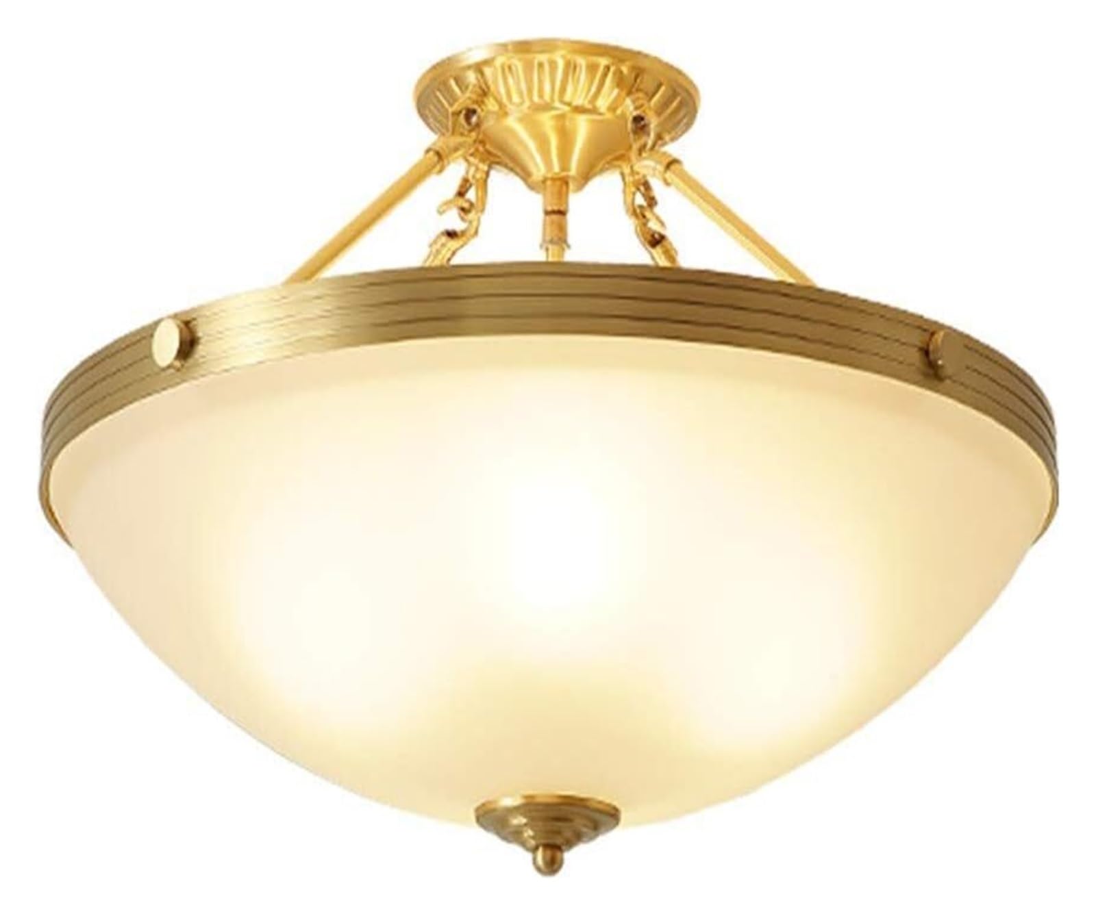 ZTCHSENZT American Minimalist Bedroom Full Copper Living Room Chandelier,White Light-50Cm, Wall Lamps