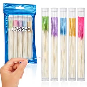 Ear Hole Cleaner 300PCS Ear Piercing Cleaner Floss,5 Colors Earring Hole Cleaner for Girls Women Men,Disposable Piercing Cleaner Floss Ear Piercing Care Cleaning Tool (A-5colors)