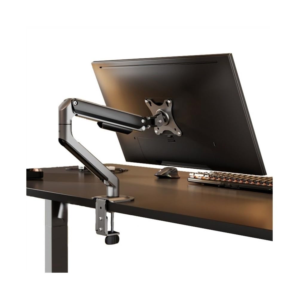 YNBSHGAA Monitor Stand, Single Monitor Mount - Arm Desk, Fully Adjustable Mechanical Spring with VESA, Fits 17-32" Screens within 19.8 lbs,Desk Accessories