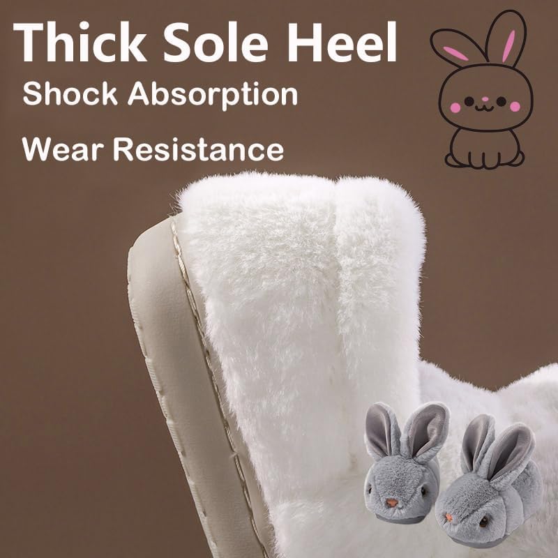 Toddler Kids Slippers Bunny Design Indoor Plush Shoes - Image 8