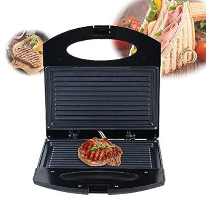 Kontaktgrill 2in1 - 750W Elektrische Tischgrills,Sandwichtoaster,Doppelseitige Heizungs-Steakmaschine für Sandwich… – Bild 3