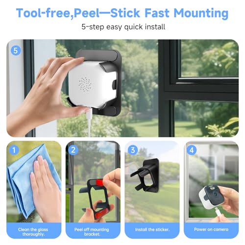 AXB Window Camera for Home Security: 2.4GHz&5GHz WiFi 4K Indoor Camera with Color Night Vision - image 8