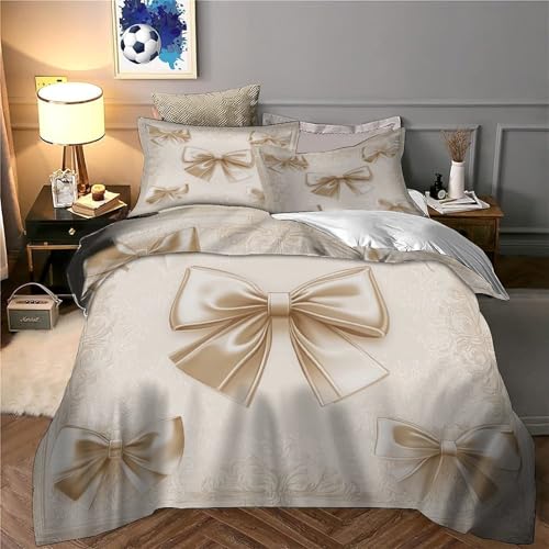 Parure de lit nœud respirable en microfibre douce - 6