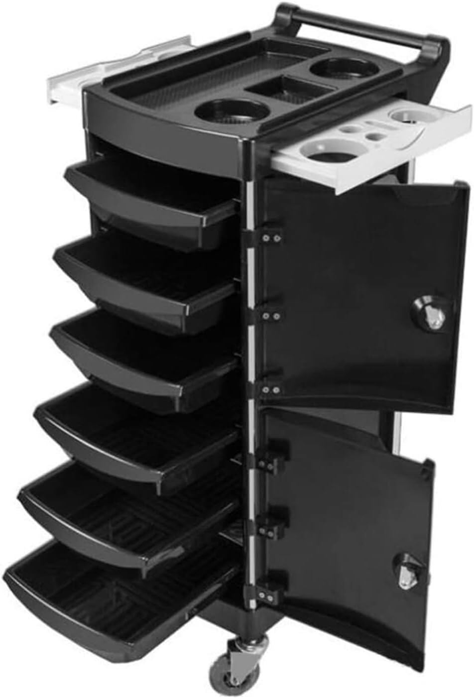 VUIKLCty Salon Rolling Cart Five-layer Salon Trolley With Casters Salon Cart Metal Trolley Cart For Beauty And Barber Storage Cart