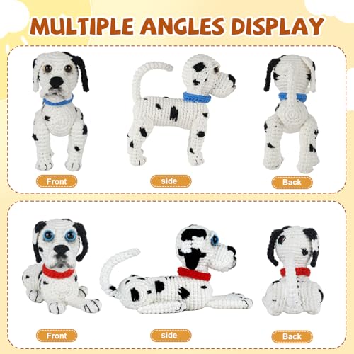 Image of Gipony Crochet Kit for Beginners Animal,Crochet Animal Kits,Crocheting Kit for Starters,Learn to Crochet with Step-by-Step Video Tutorials,Beginner Crochet Kits Adults(2 Pack Dalmatian​)