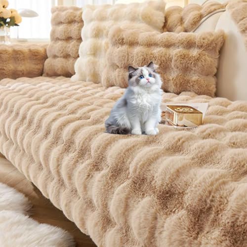 NEKOHASHI ソファパッド ソファーカバー 冬用 あったか 暖かい 北欧風 ソファーパッド かけるだけ ふわふわ モコモコ 長方形 2人掛け 肘付き 肘なし 多機能 ソファカバー 滑り止め 厚手 ペット対応 汚れ防止 ソファーかばー 柔らかい 無地