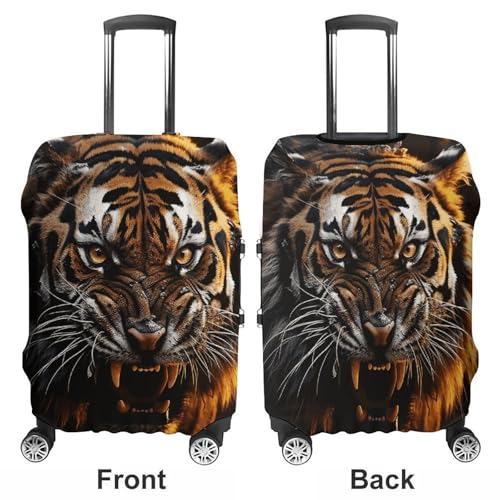 Ferocious Tiger Printed Luggage Cover Protector, Fits 18-32 Inch Luggage3