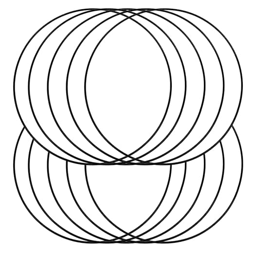 SILARLAIT 10 Stück Metallring Schwarz, 3mm 25cm Metallringe zum Basteln, Drahtringe zum Basteln für Wickeltechnik Traumfänger Floristik Hochzeitskranz Weihnachtsdekoration