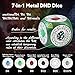 Metal DND Spinner Dice, 7 in 1 D&D Dice Spinner with Unique Dragons Egg Relief for Dungeons and Dragons Gifts, Fantasy D&D Tabletop RPG Accessories for DM & Player (Green Silver)