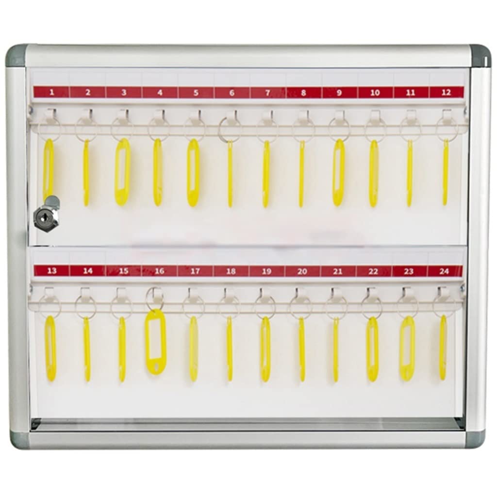 Organizador de caja de llaves para llaves, pequeño gabinete para llaves montado en la pared con visualización transparente, 2 capacidades para elegir entre administración de llaves, cajas tipo cerra