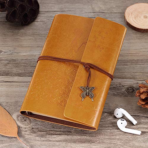 Leather Journal, Classic Spiral Bound Notebook Refillable Sketch Book Travel Journal To Write In For Women Girls With Gift Box #TOP5