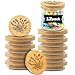 12 Pack Oui Yogurt Jar Lids Bamboo Wooden Lids for Oui Yogurt Jars Reusable Bamboo Lids with Silicone Sealing Rings Perfect Airtight for Oui Yogurt Jars Lavender Pattern
