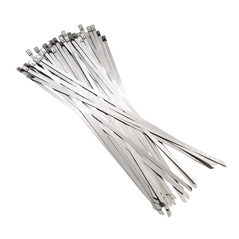 Bridas metálicas de acero inoxidable 304 de 4,6 mm, multiusos, resistentes (5 x 300, 20 unidades)