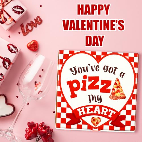 Fullhawl 50 Pcs Valentine‘s Day Heart Mini Pizza Box Square Cardboard Pizza Box Small Cookie Boxes for Valentine Celebrations Party Favors Birthdays Weddings, (5.1 x 5.1 x 0.78 Inches) by Fullhawl - Image 4