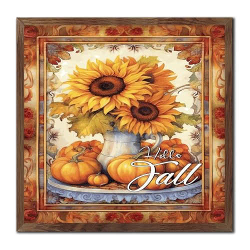 Panneau bois Hello Fall décoration automne chic pour maison - 2