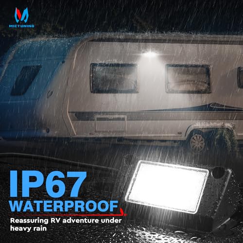 MICTUNING 5 Inch RV Porch Light IP68 Waterproof Aluminum for RV, 2 Pack — view 4