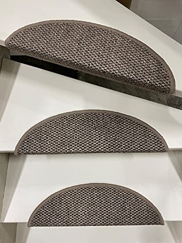 Carpe mathique® Stufenmatten Como- 56x20 cm- Taupe- 15 Stück | Treppenteppich | Treppenstufen...