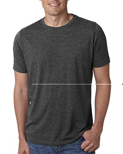 Next Level Unisex Poly-Cotton Crew Neck T-Shirt - XL Charcoal, Super Soft Jersey Fabric