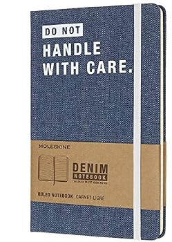 Office Product Moleskine Limited Collection Denim Notebook, Large, Ruled, Light Blue, Don't Handle, Hard Cover (5 X 8.25) Book