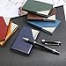 Padike Business Card Holder, Upgraded Leather Business Card Case Pocket Card Holders for Men or Women, Metal Slim Name Card Holder RFID Blocking Business Card Carrier with Magnetic Closure(Z-Orange)