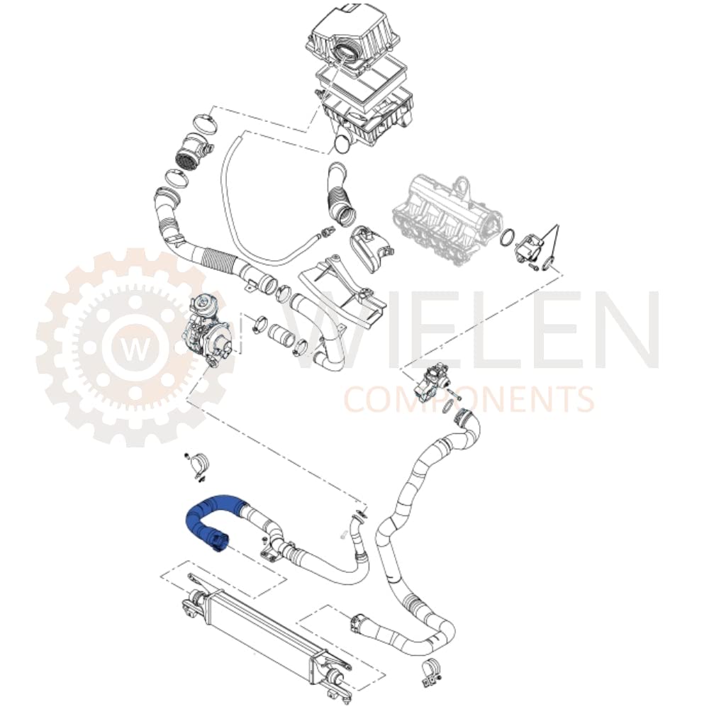 Tubo Flessibile Aria Alimentazione MEYLE Per Mercedes Sprinter – Lato Sinistro, Intercooler, Materiale CR, Codice OE A9065280182