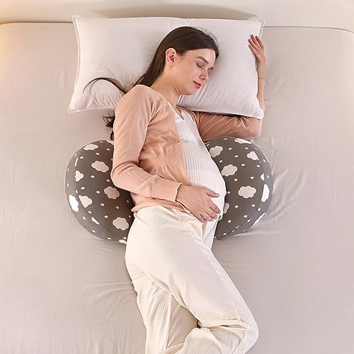 GKXLH Pregnancy Pillow, Pregnancy Pillows for Sleeping Support for Back Hips, Legs - Image 2