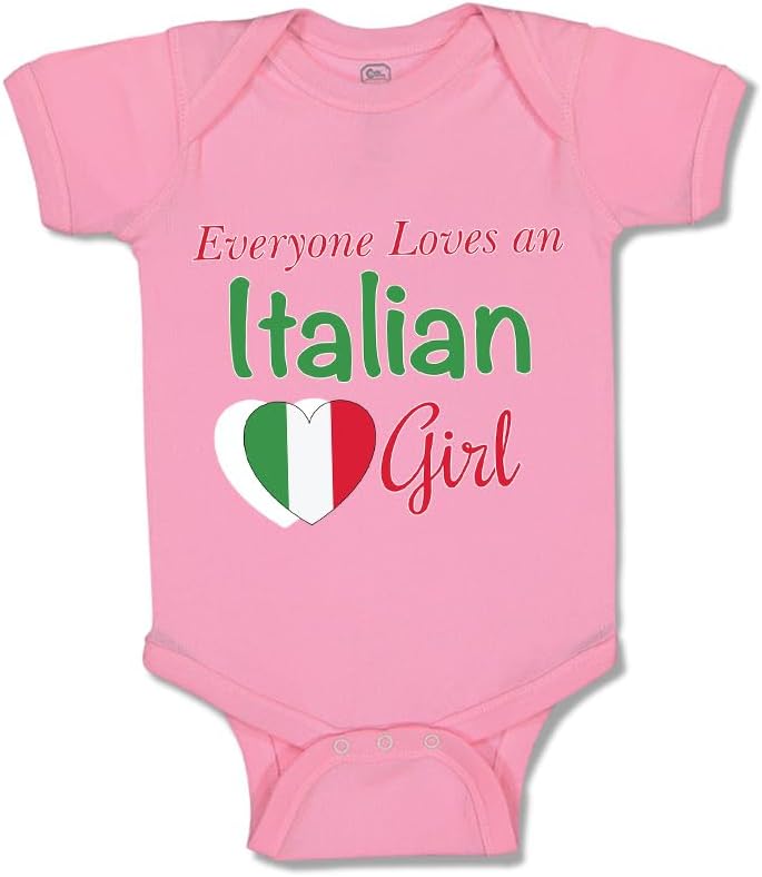 Cute Rascals Baby Bodysuit Everyone Loves An Italian Girl Funny Boy & Girl Baby Clothes Cotton
