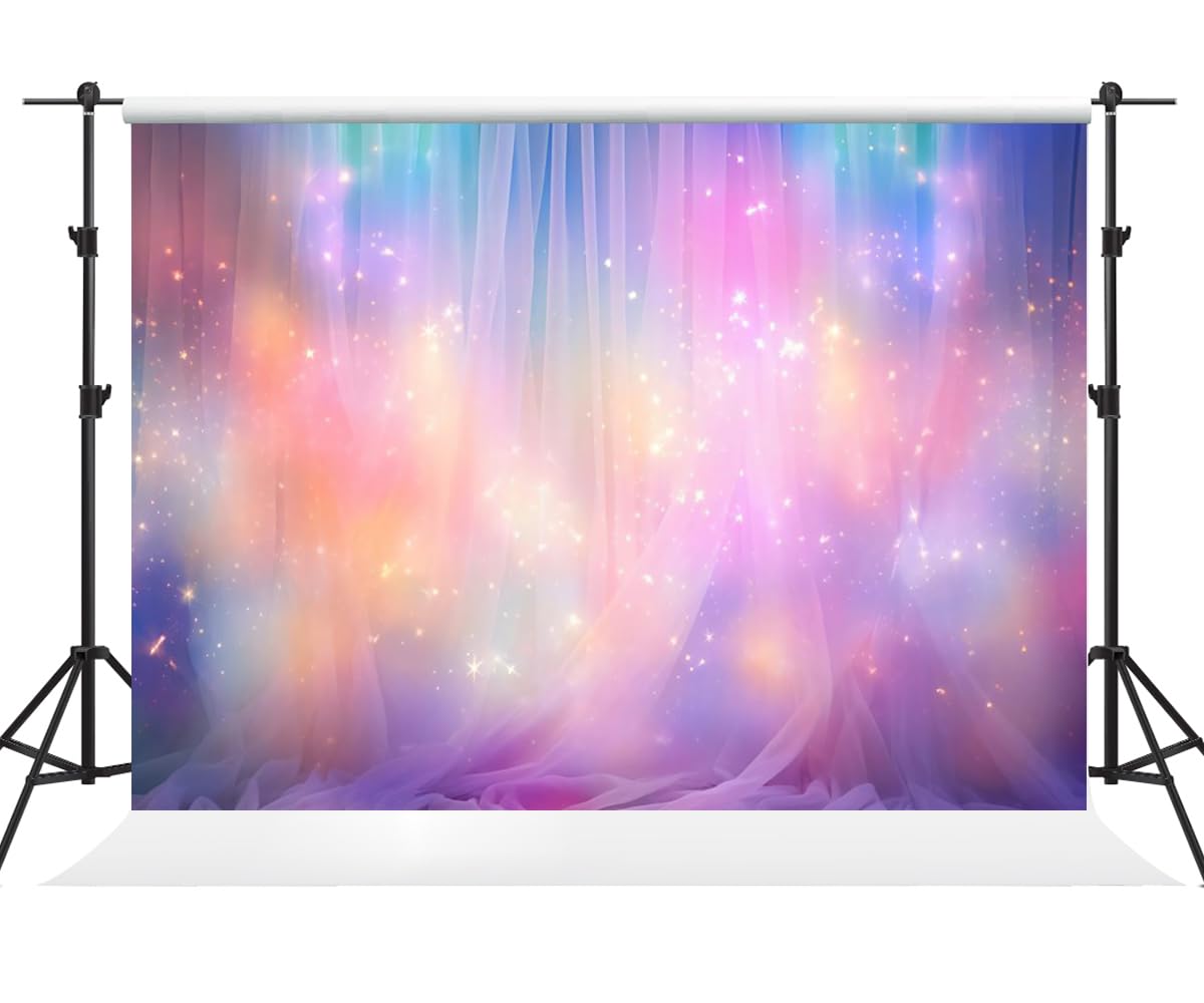 Kate 7×5ft Colorful Dreamy Backdrop Photography Shiny Curtain Decoration Bbackground Girl's Adult Wedding Party Portrait Background Photography Studio