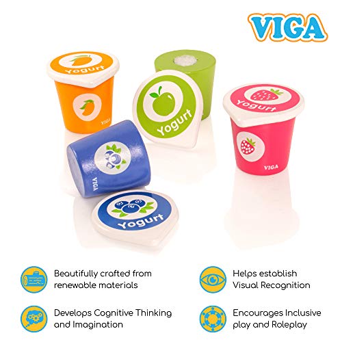 VIGA 4 vasetti di Yogurt in Legno, 50809