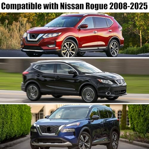 Image of Half Car Cover Compatible with Nissan Rogue 2008-2025, All Weather Protection with Side Mirror Cover, Top Roof Protector for Snow Ice Hail Rain Sun Protection