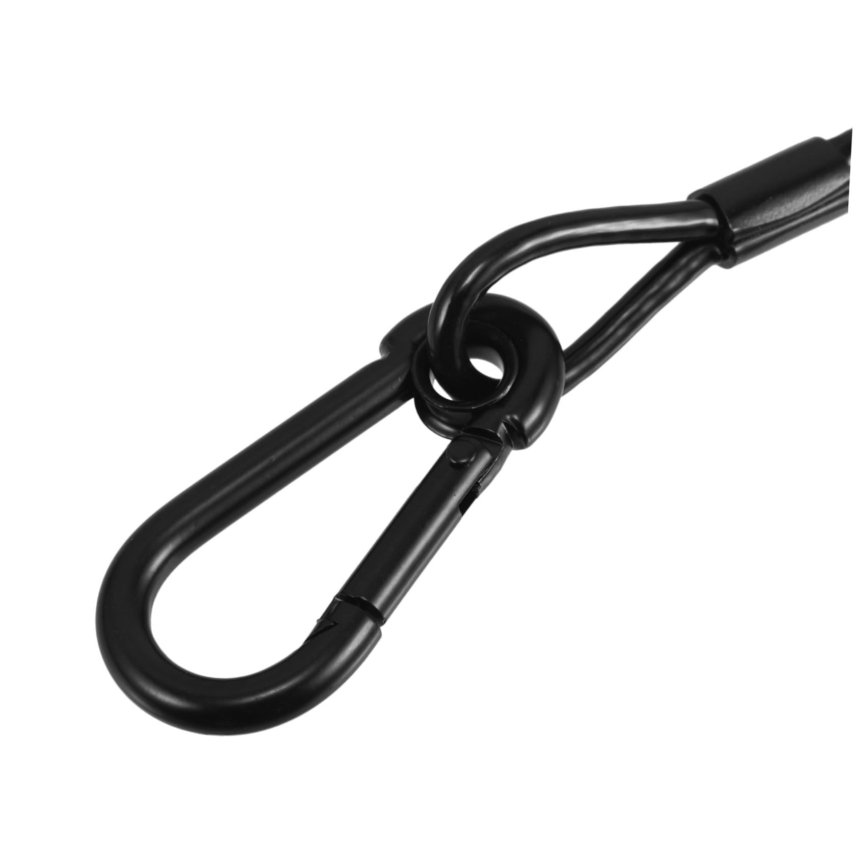 Yardwe Cavo di Sicurezza in Filo D’acciaio 4mm Nero per Luci da Palcoscenico, Resistente Fino a 50 Kg, Set da 10 Pezzi Gancio per Illuminazione Scenica Professionale