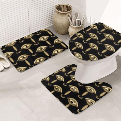 Ensemble tapis de bain yeux dorés rétro : confort et sécurité - 8