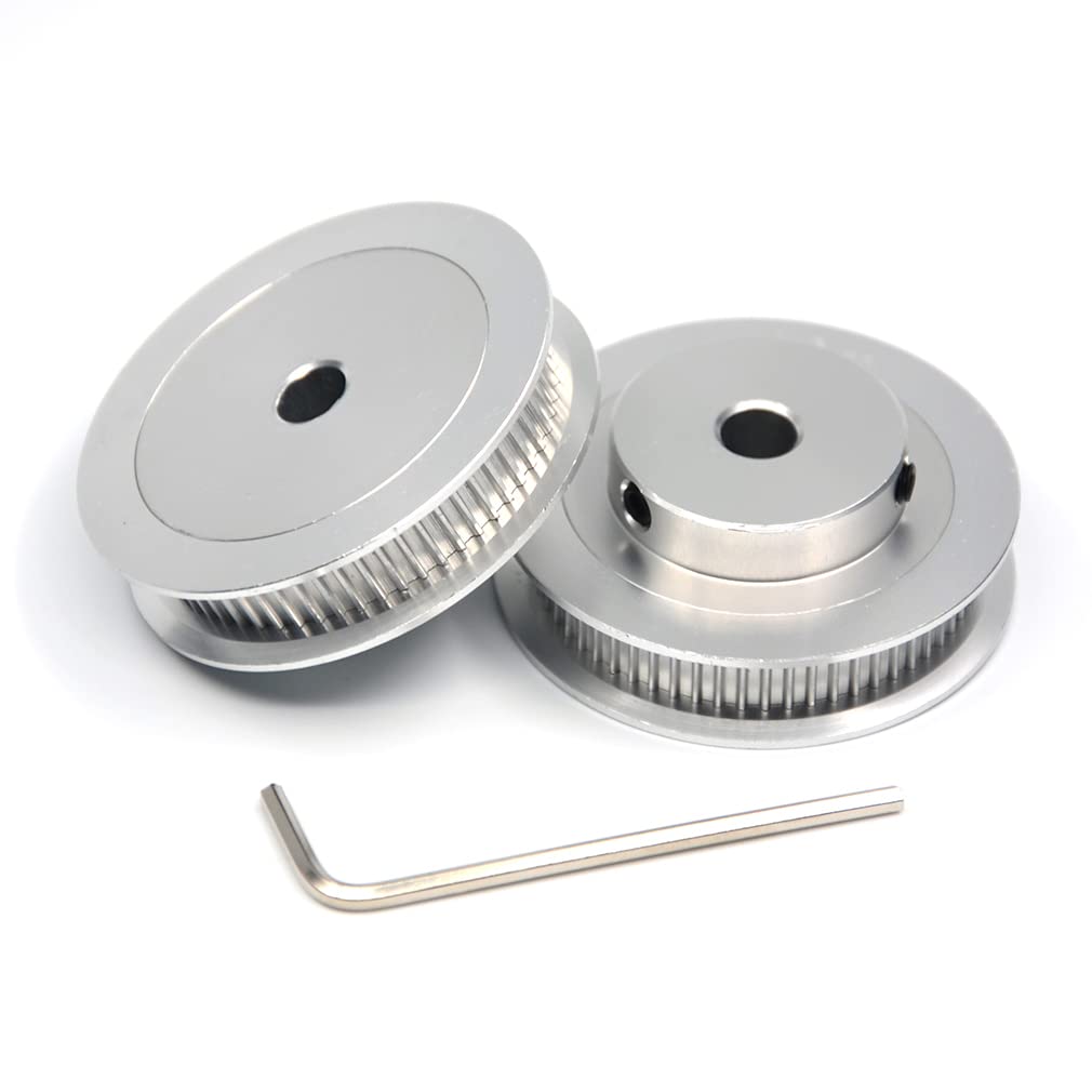 2PCs Aluminum 2GT Timing Pulley 60 Teeth Bore 8mm for 3D Printer CNC Machine 10mm Width 2GT Timing Belt