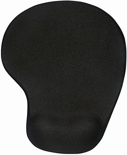 ECVV Ergonomic Mouse Pads with Comfortable and Cooling Gel Wrist Rest Support and Lycra Cloth|Mouse Pad with Wrist Support|Non-Slip PU Base|Durable and Washable for Easy Cleaning -Black