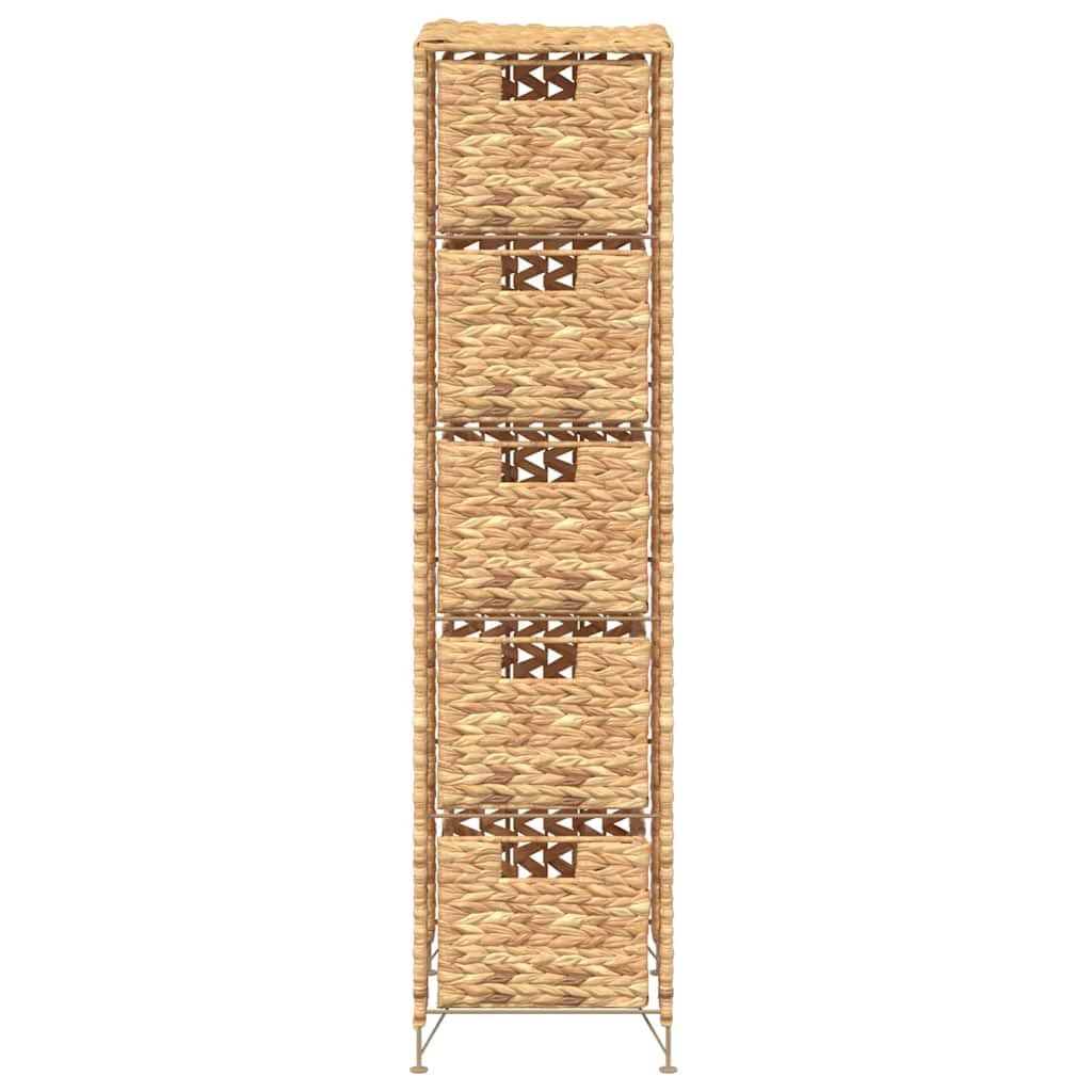 vidaXL Standregal mit 5 Körben 25,5x37x100 cm Wasserhyazinthe